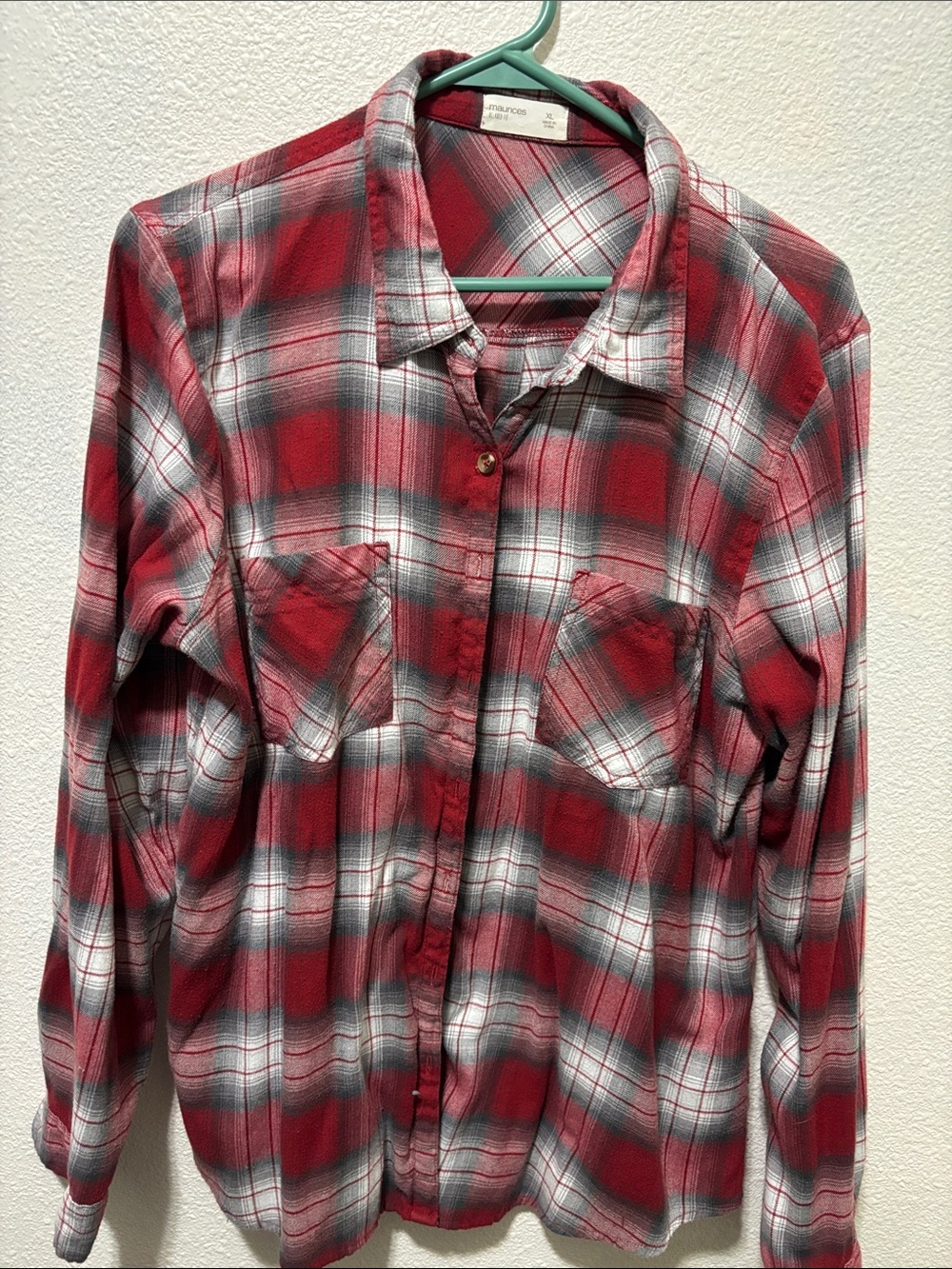 Red Plaid Button-Up Shirt - Maurice’s